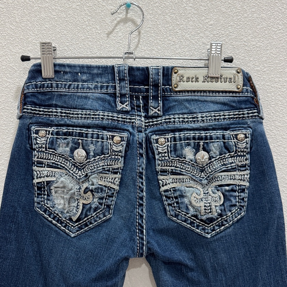 Rock Revival Celinda Ankle Skinny Raw Hem Jeans 25